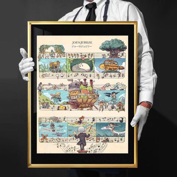 千鳥社 《宮崎駿動畫配樂》久石讓千尋移動城堡龍貓裝飾畫 