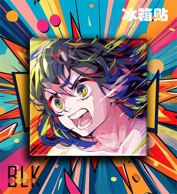 巴洛克 炫彩鬼滅四小隻鬼滅之刃無限城篇裝飾畫/冰箱貼 