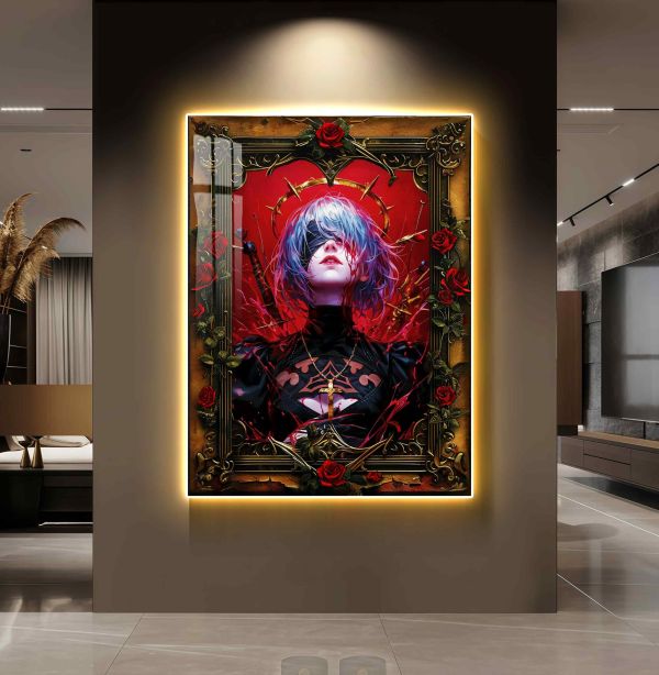 阿喵畫社 破敗薔薇罪血皇冠2b燈帶畫 