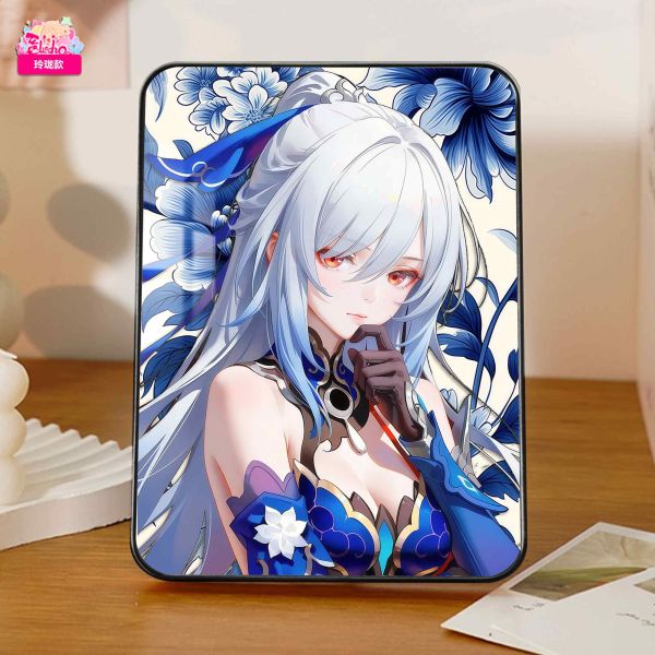 阿喵畫社 青花瓷鏡流 小型桌面緊湊型裝飾畫 