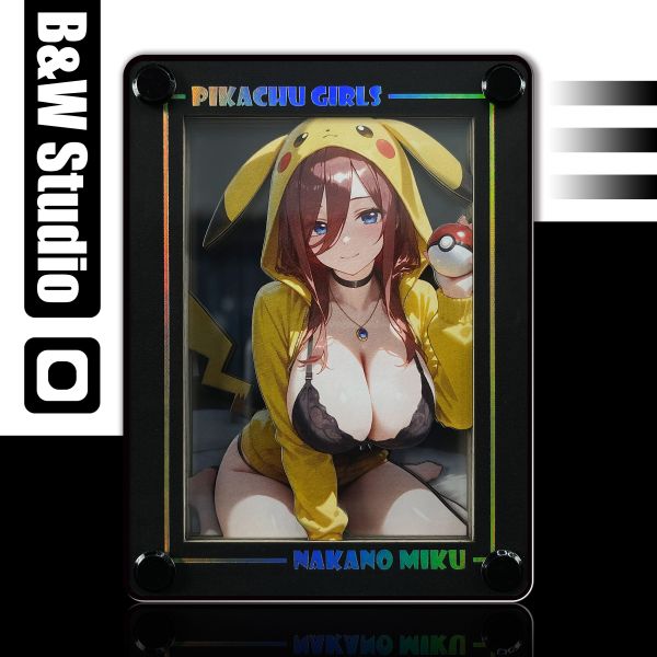黑白畫映B&W Studio 皮卡丘女孩系列桌面裝飾卡磚 第四彈 中野三玖 