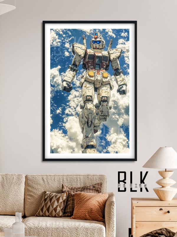 巴洛克《戰損高達》高達rx-78機動戰士裝飾畫冰箱貼 