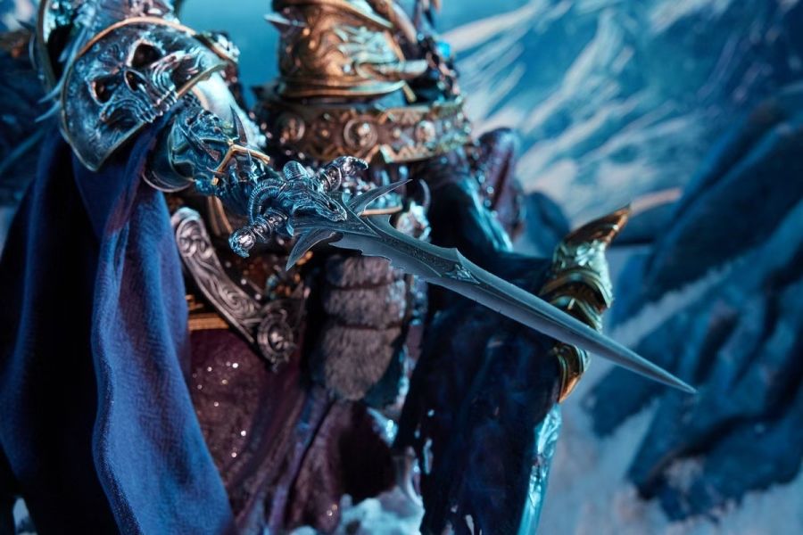 正版授權 Blizzard暴雪遊戲 魔獸世界 巫妖王&無敵戰馬 典藏限定雕像 