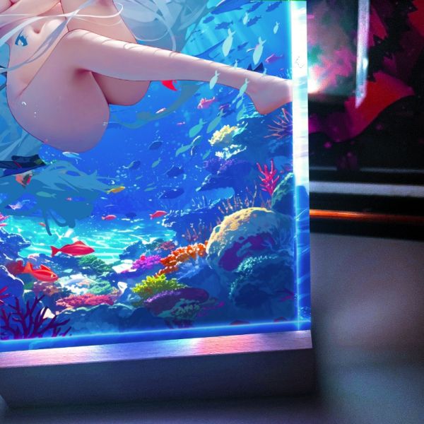 阿喵畫社 深海斯卡蒂1.9cm特效發光展示磚 