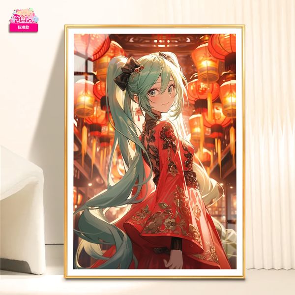 阿喵畫社 新年初音未來高清裝飾畫 