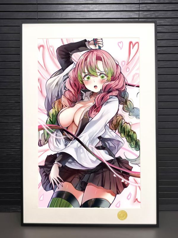 H2工作室 《甘露寺蜜璃》鬼滅之刃戀柱鬼殺隊裝飾畫 