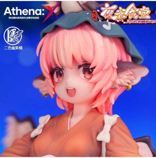 正版授權 Athena:X×二色幽紫蝶 東方夜雀食堂 米斯蒂婭·蘿蕾拉 雀歌夜宴雕像 