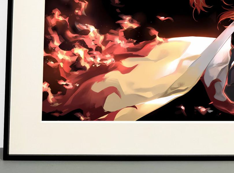 H2工作室 《煉獄杏壽郎》大哥炎柱鬼滅之刃裝飾畫 