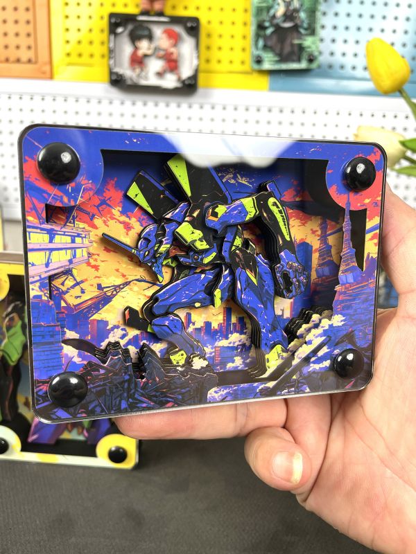 萌萌匠 新世紀福音戰士EVA01初號機亞克力方磚擺件 