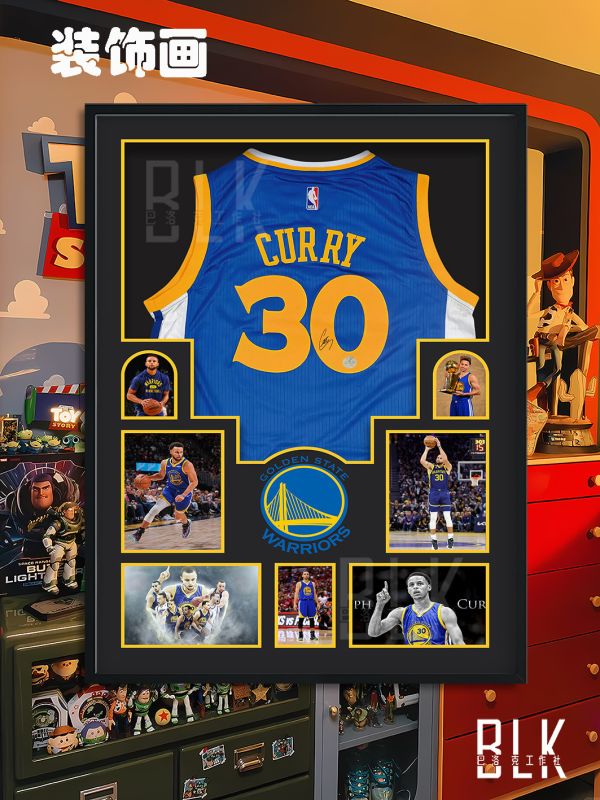 巴洛克 萌神小學生中國行Curry金州勇士NBA裝飾畫 
