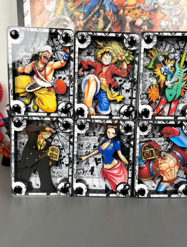 萌萌匠 海賊王魯夫草帽團方磚手工立體卡磚禮物 