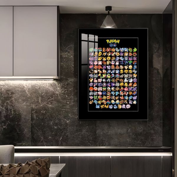 JUZI橘子工作室 寶可夢第一世代裝飾畫 