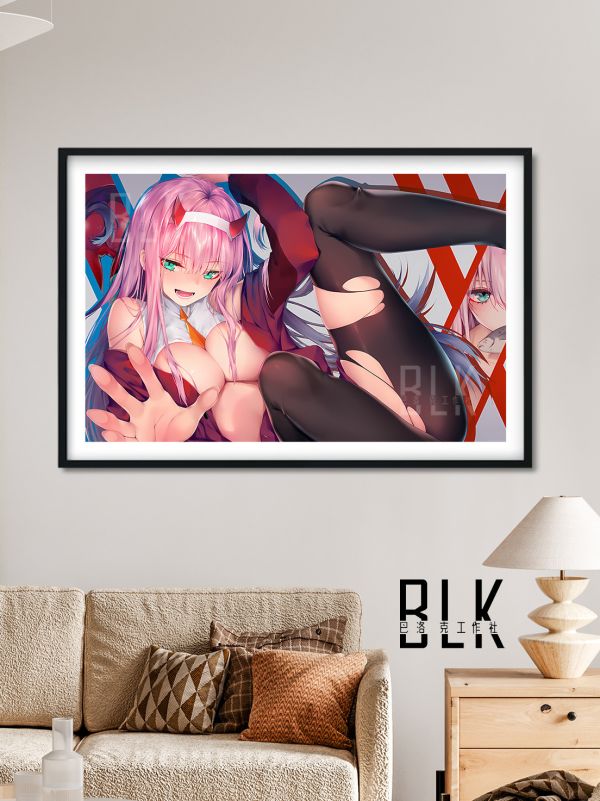 巴洛克《黑絲零二》Zero Two國家隊裝飾畫冰箱貼 