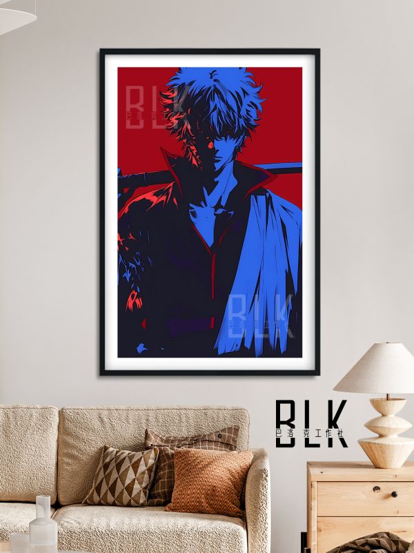 巴洛克 阪田銀時 銀魂白夜叉萬事屋裝飾畫/冰箱貼 