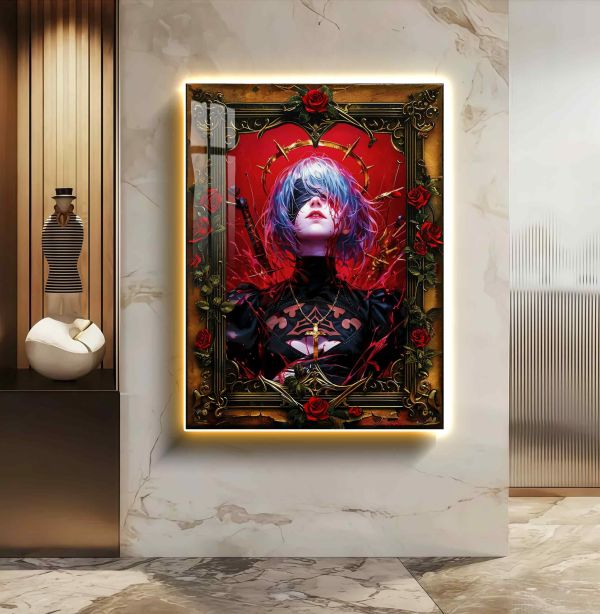 阿喵畫社 破敗薔薇罪血皇冠2b燈帶畫 