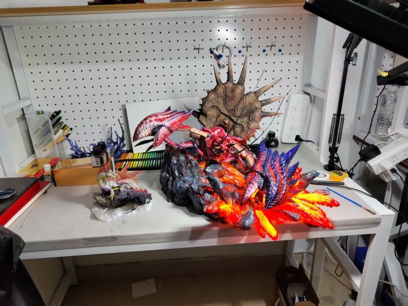 貓火Heroics Studio 怪物獵人矛碎盾蟹雕像 