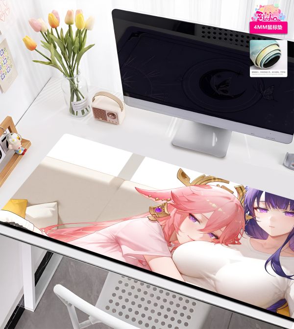 阿喵畫社 迎辰 雷電與神子高清裝飾畫 