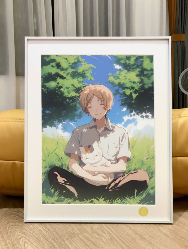星空工作室 《夏目貴志》夏目友人帳斑貓咪老師裝飾畫 