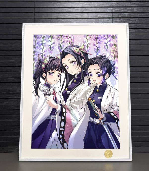 H2工作室《蝴蝶三姐妹》鬼滅之刃裝飾畫 
