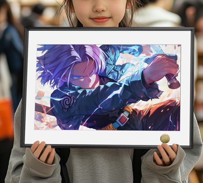 皇呱《Z戰士特蘭克斯》龍珠Z賽亞人王子之子裝飾畫 