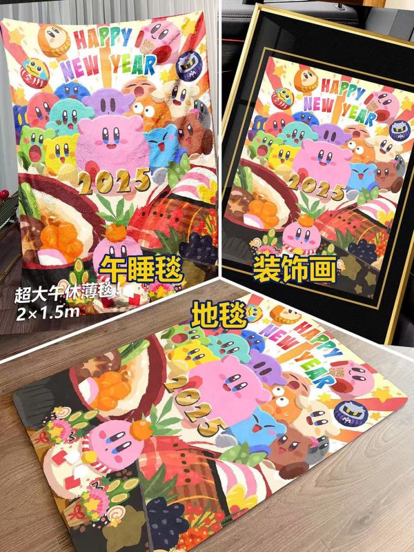 千鳥社 星之卡比Kirby2025新年午睡毯地毯裝飾畫 