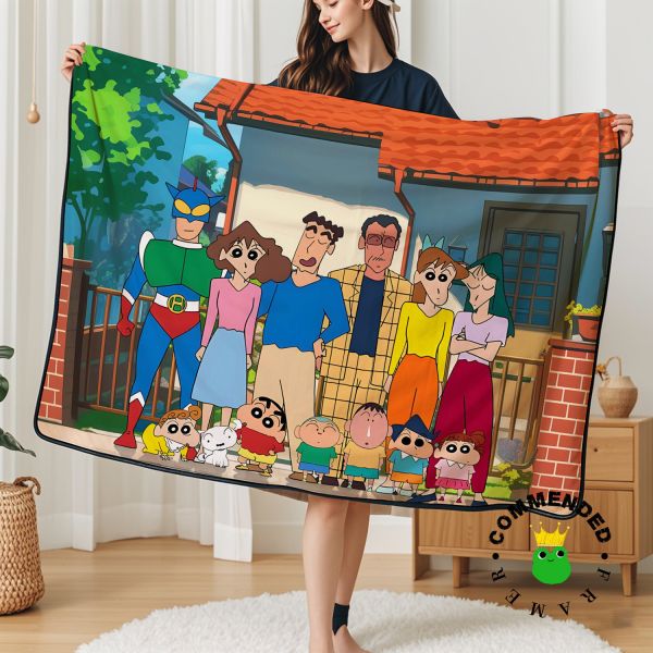 皇呱《蠟筆小新全家福》雙葉幼稚園動感超人大合照裝飾畫 