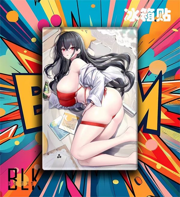 巴洛克 沙灘大鳳碧藍航線鷯IJN Taihō裝飾畫/冰箱貼 