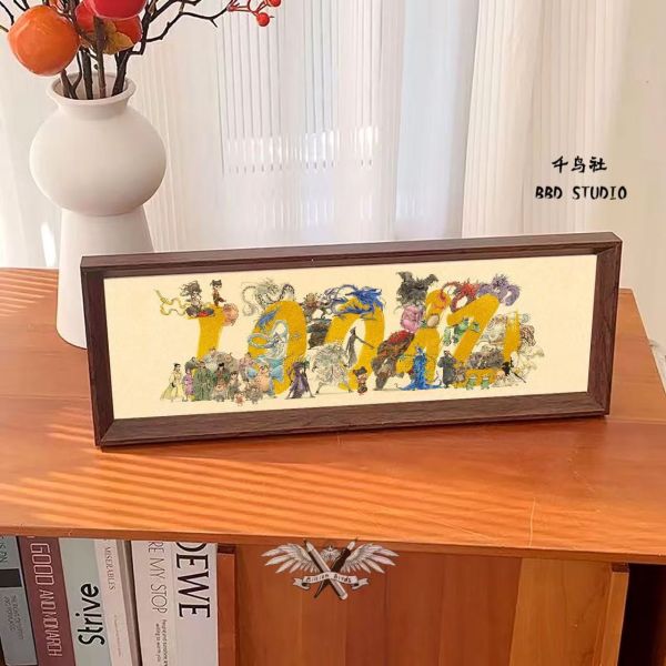 千鳥社 《哪吒百億紀念全家福》魔童鬧海敖丙敖光太乙真人申公豹擺臺裝飾畫 