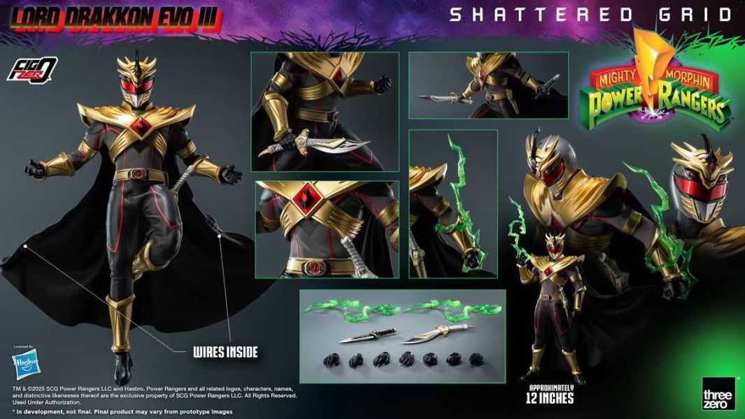 正版授權 Threezero 1/6 新恐龍戰隊 破碎網格 龍帝 三階 