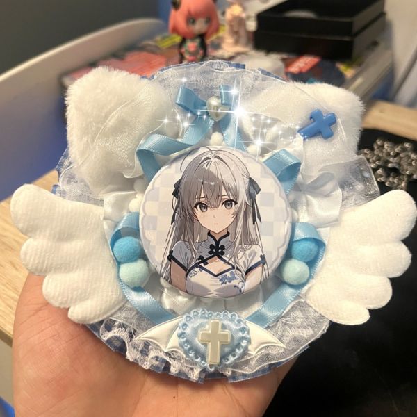 阿喵畫社 春日野穹 惡魔天使手作創意吧唧裝飾擺件 