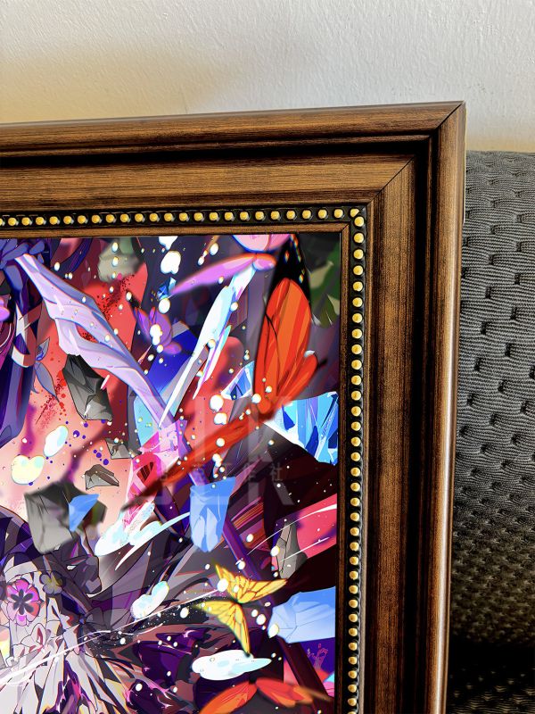 巴洛克 FateX崩壞遠阪凜紅色惡魔復古裝飾畫 