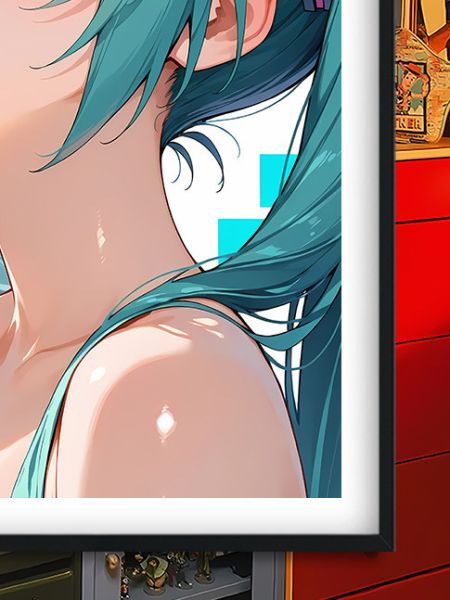 巴洛克 可愛初音未來歌姬miku公主殿下裝飾畫 