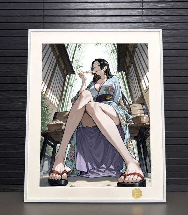 H2工作室《和風女帝》海賊王波雅漢庫克七武海裝飾畫 