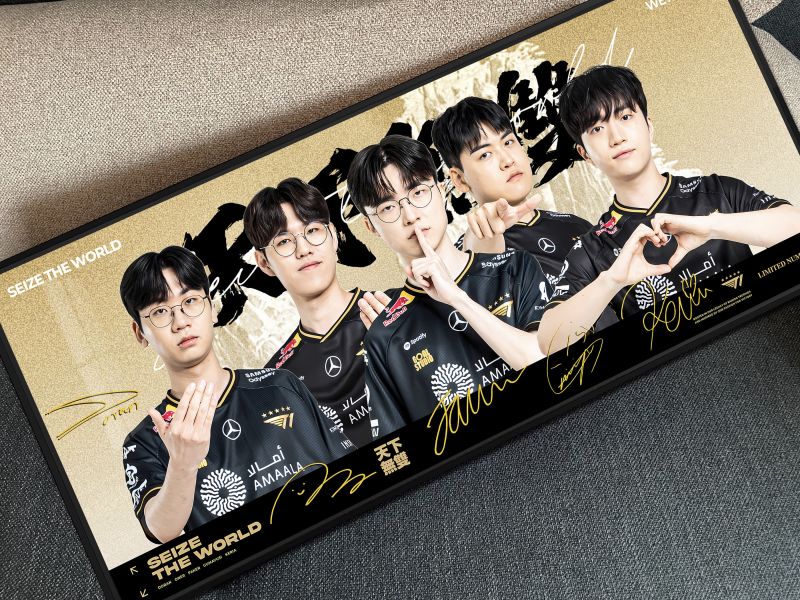 千鳥社《T1 第六冠 橫版》2025英雄聯盟全球總決賽鼠標墊裝飾畫 