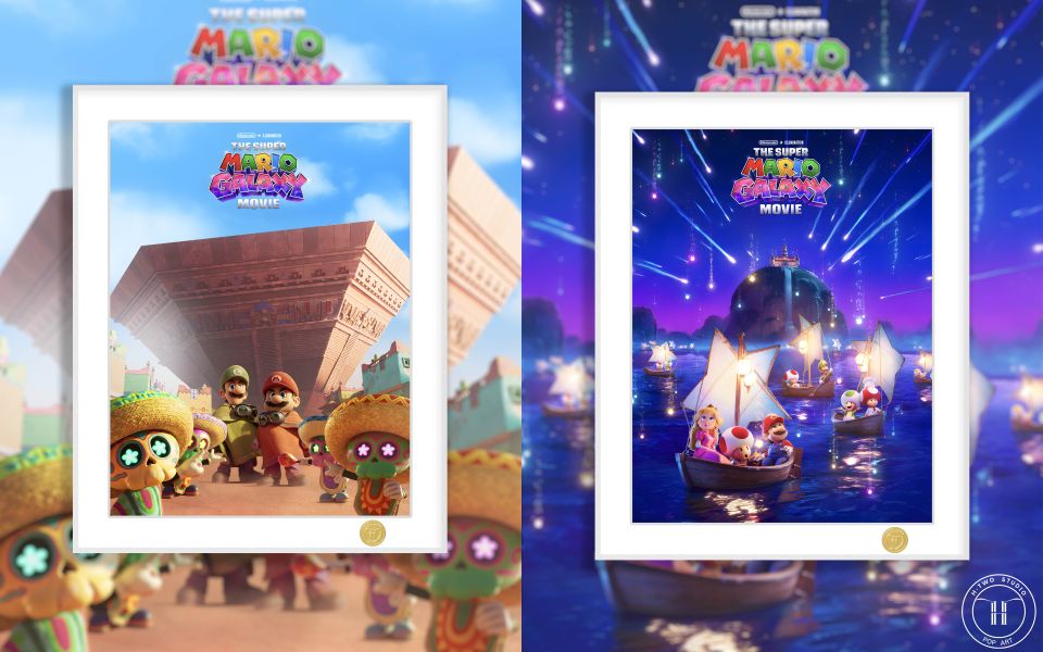 H2工作室《超級馬力歐銀河大電影》任天堂裝飾畫 