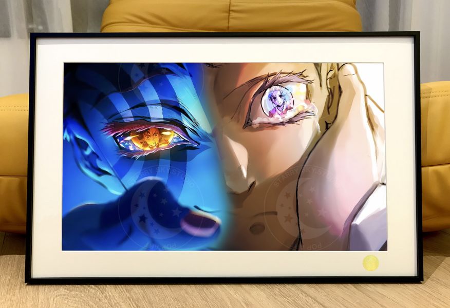 星空《狛治猗窩座》鬼滅之刃無限城篇炎柱戀雪裝飾畫 