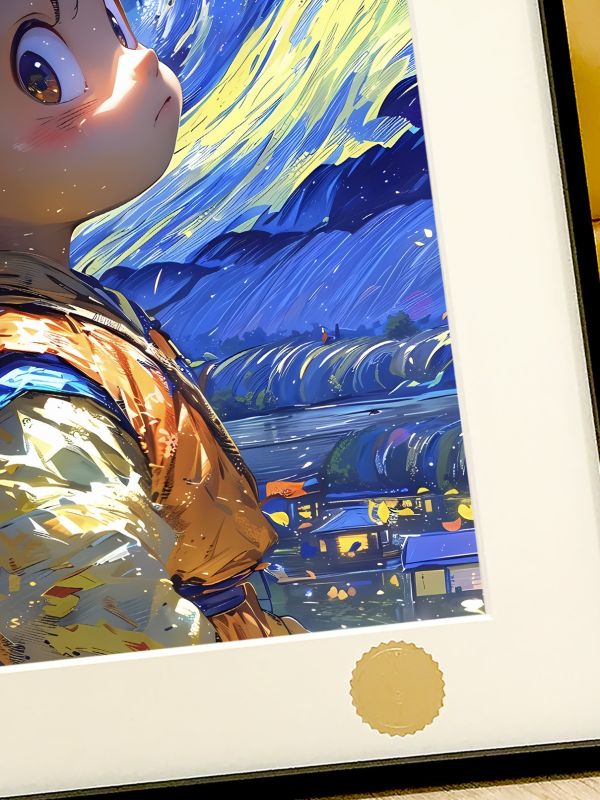 星空 《星空小悟空》七龍珠賽亞人卡卡羅特Goku動漫裝飾畫 