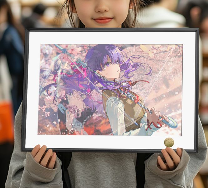 皇呱《櫻花間桐櫻》Fate穗羣原學園一年級生小學妹裝飾畫 