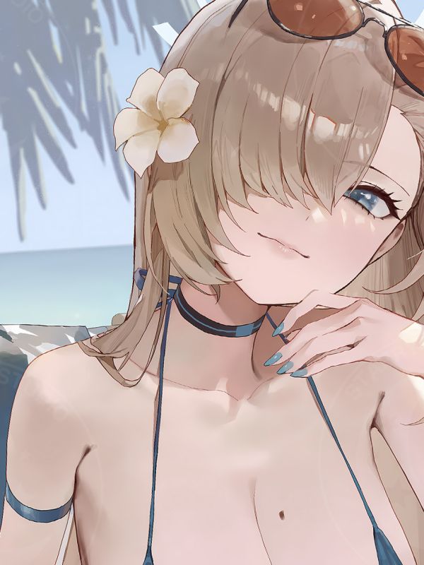 星空《沙灘明日奈》一之瀨明日奈蔚藍檔案裝飾畫 