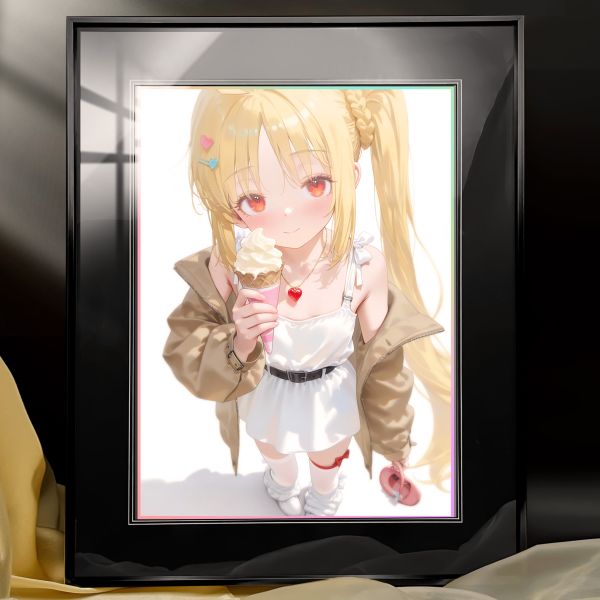 阿喵畫社 冰淇淋伊地知虹夏超清精裱畫 