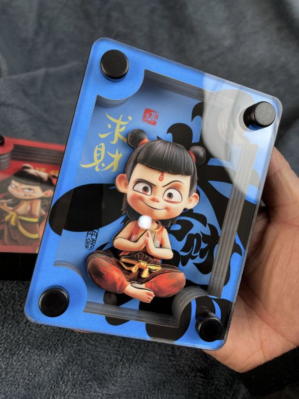 萌萌匠 卡通魔丸哪吒周邊立體卡磚裝飾擺臺 