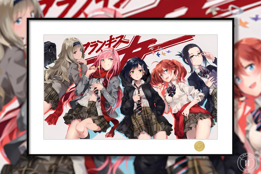 H2工作室 《DARLING in the FRANXX》零二莓未來心鬱乃裝飾畫 
