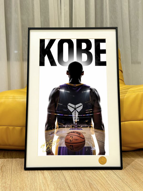 星空《曼巴背影》kobe科比布萊恩特洛杉磯湖人隊NBA裝飾畫 