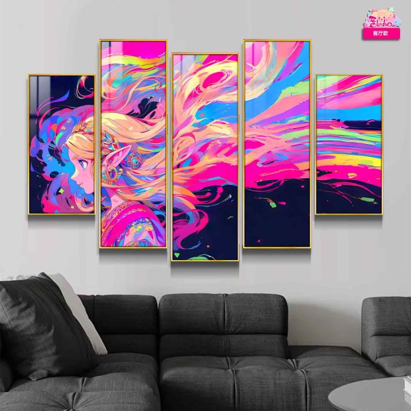 阿喵畫社 塞爾達公主五幅異形套組裝飾畫 