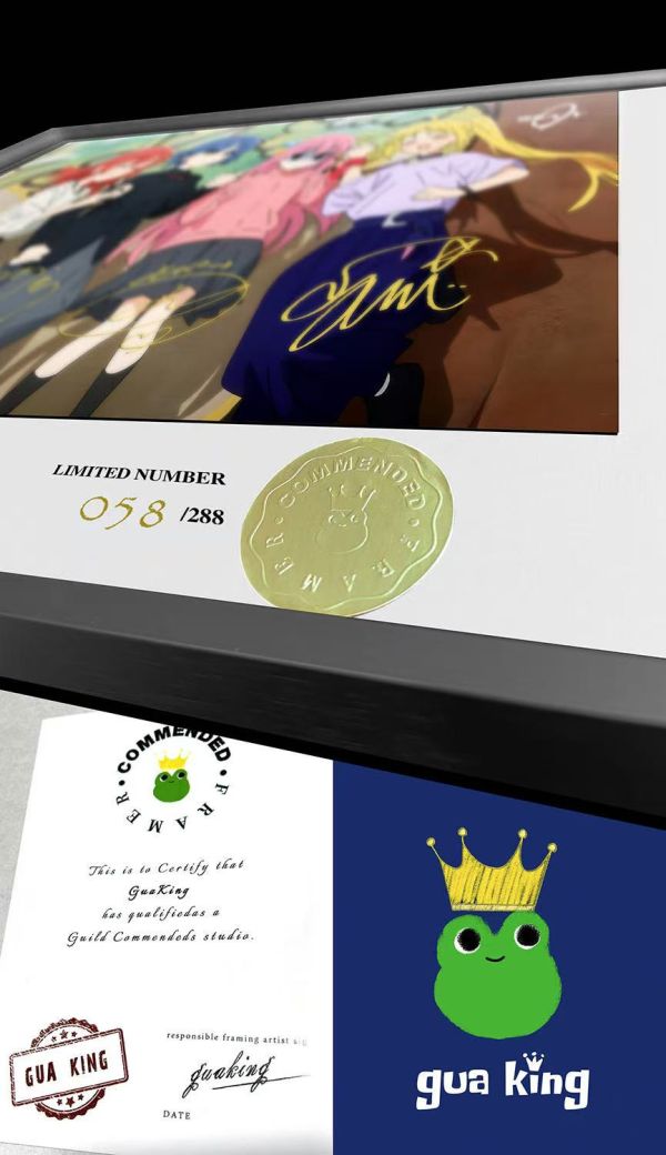 皇呱工作室 《結束樂隊合影》孤獨搖滾後藤一里喜多鬱代虹夏山田涼聲優簽名裝飾畫 