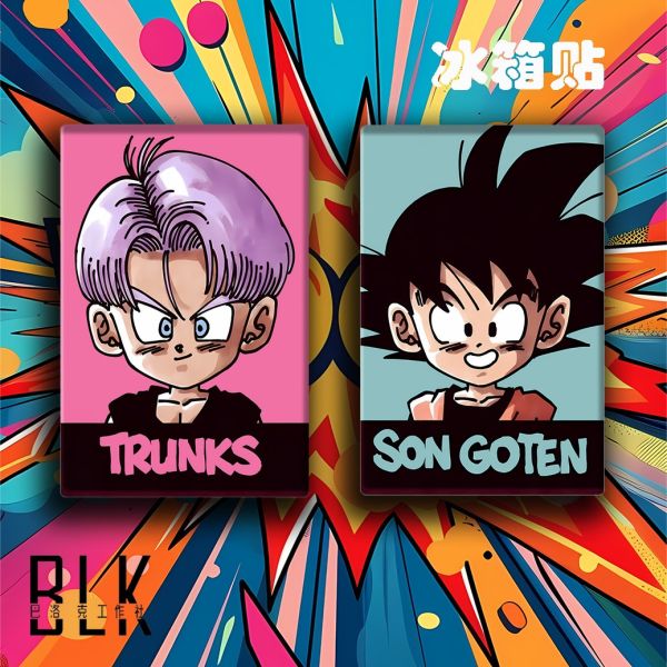 巴洛克 七龍珠悟空超賽貝吉塔悟飯短笛特蘭克斯悟天克斯克林裝飾畫/冰箱貼 