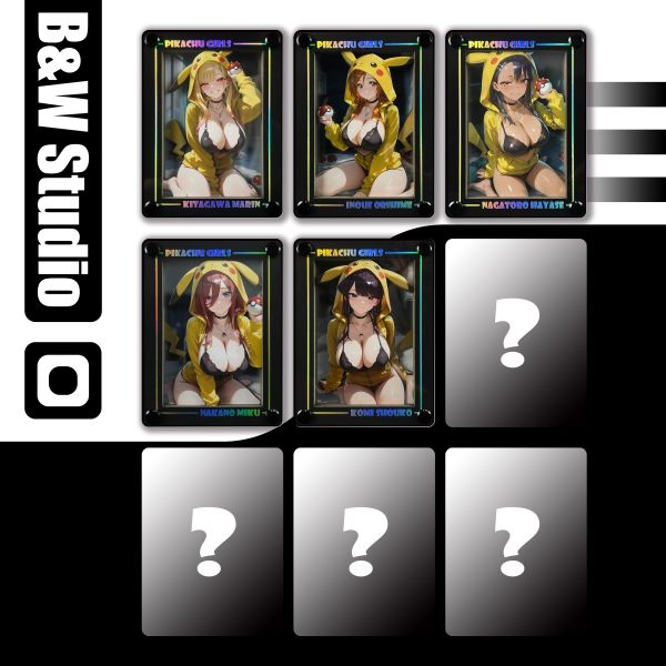 黑白畫映 B&W Studio 皮卡丘女孩系列桌面裝飾卡磚 第五彈 古見硝子 