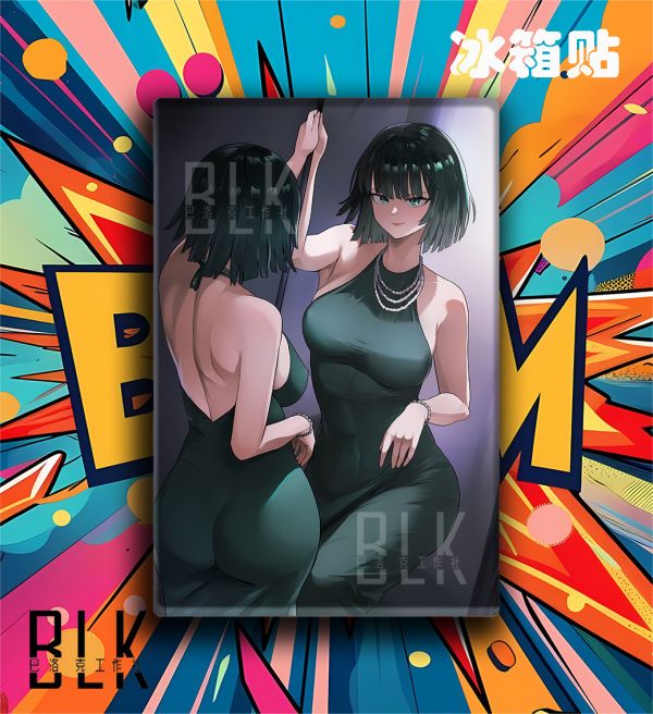巴洛克《禮服吹雪》一拳超人Fubuki裝飾畫冰箱貼 
