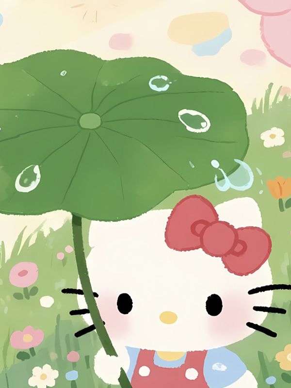 星空《奶牛Kitty貓》Hello Kitty凱蒂貓吉蒂貓裝飾畫 