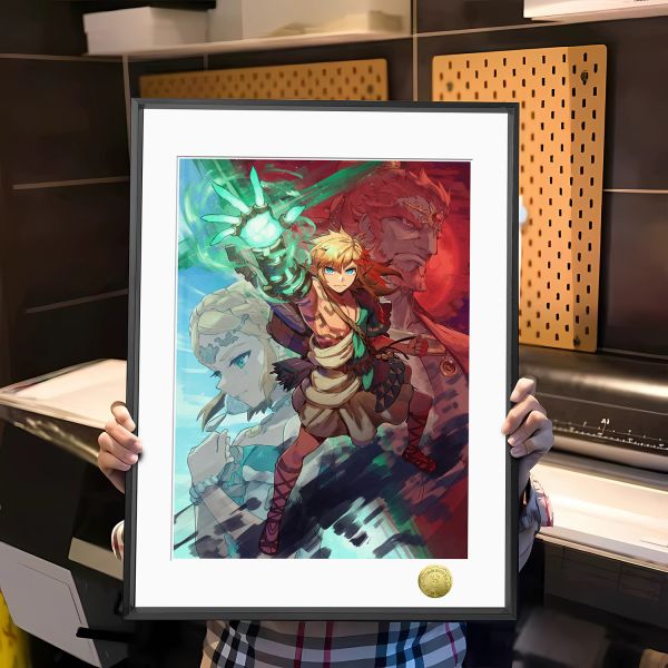 皇呱《永恆勇者的冒險》塞爾達傳說：王國之淚裝飾畫 